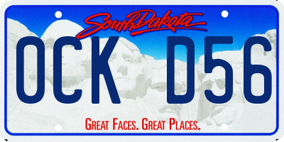 SD license plate 0CKD56