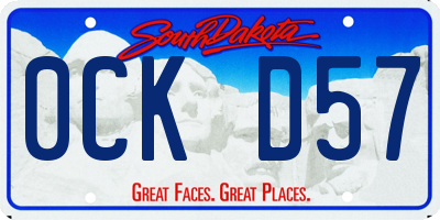 SD license plate 0CKD57