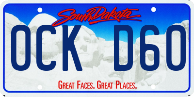 SD license plate 0CKD60