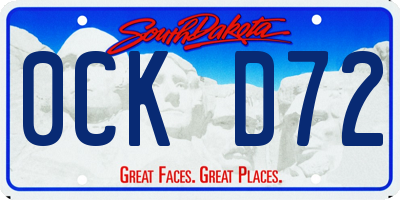 SD license plate 0CKD72