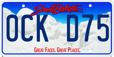 SD license plate 0CKD75