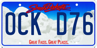 SD license plate 0CKD76