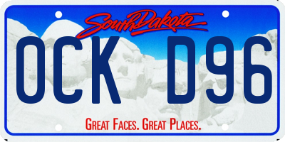SD license plate 0CKD96