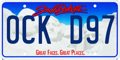 SD license plate 0CKD97