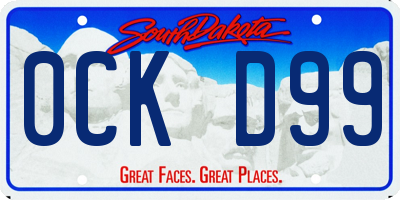 SD license plate 0CKD99