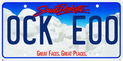 SD license plate 0CKE00
