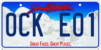 SD license plate 0CKE01