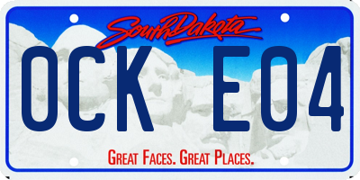 SD license plate 0CKE04