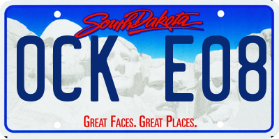 SD license plate 0CKE08