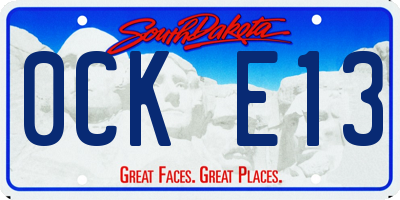 SD license plate 0CKE13