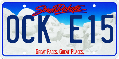 SD license plate 0CKE15