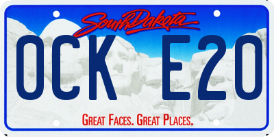 SD license plate 0CKE20