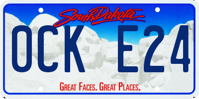 SD license plate 0CKE24