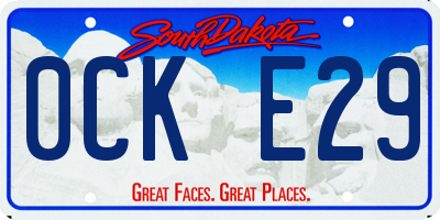 SD license plate 0CKE29