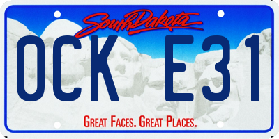 SD license plate 0CKE31