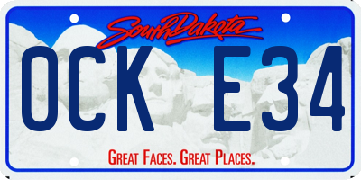 SD license plate 0CKE34