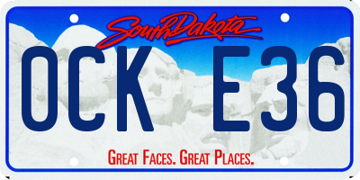 SD license plate 0CKE36