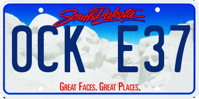 SD license plate 0CKE37