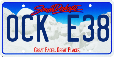 SD license plate 0CKE38