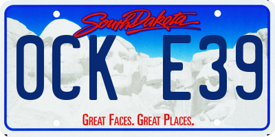 SD license plate 0CKE39