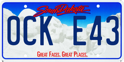 SD license plate 0CKE43