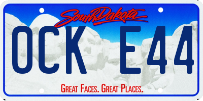 SD license plate 0CKE44