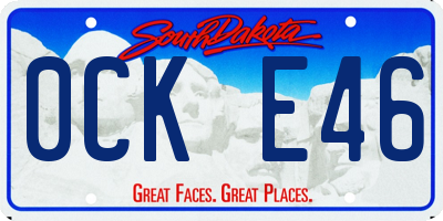 SD license plate 0CKE46