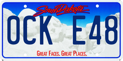 SD license plate 0CKE48