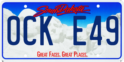 SD license plate 0CKE49