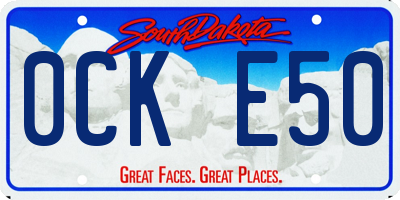 SD license plate 0CKE50