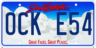 SD license plate 0CKE54