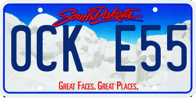 SD license plate 0CKE55