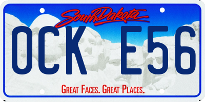 SD license plate 0CKE56