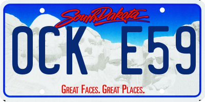 SD license plate 0CKE59