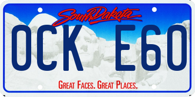 SD license plate 0CKE60