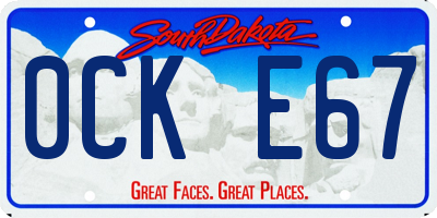 SD license plate 0CKE67