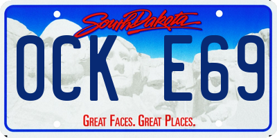 SD license plate 0CKE69