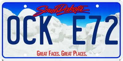 SD license plate 0CKE72
