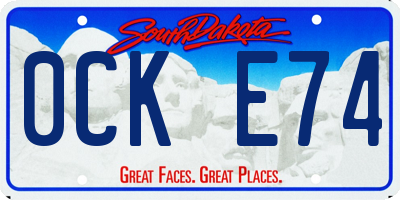 SD license plate 0CKE74
