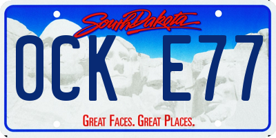 SD license plate 0CKE77