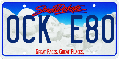 SD license plate 0CKE80