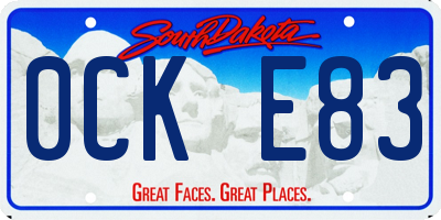 SD license plate 0CKE83