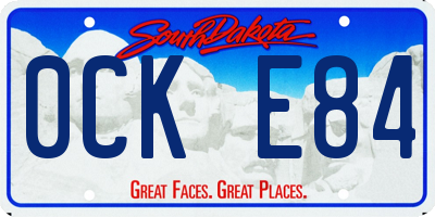 SD license plate 0CKE84