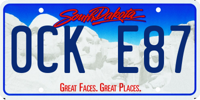 SD license plate 0CKE87
