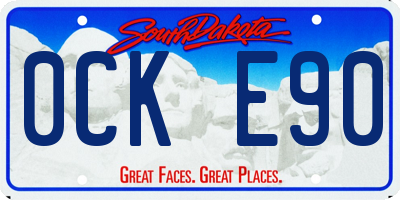 SD license plate 0CKE90