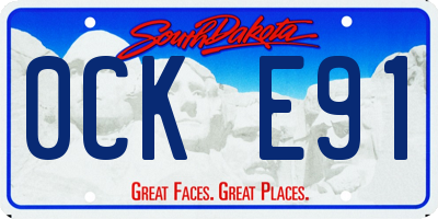 SD license plate 0CKE91