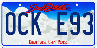 SD license plate 0CKE93