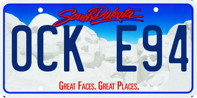 SD license plate 0CKE94