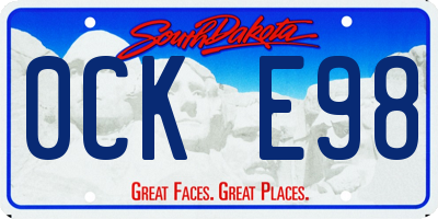 SD license plate 0CKE98