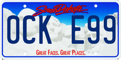 SD license plate 0CKE99